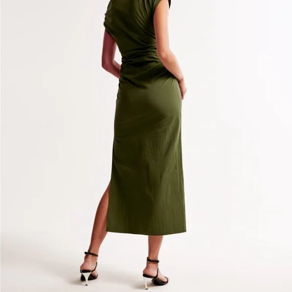 NWT Abercrombie midi green dress - Picture 3 of 9